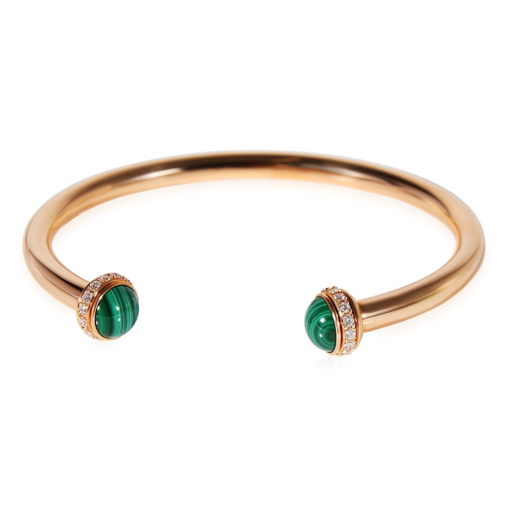 Piaget Possession Malachite Diamond Bangle in 18K Rose Gold 0.38 CTW - Picture 1 of 6